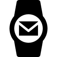 Smart Watch Circle Mail Icon from Nova Solid Set