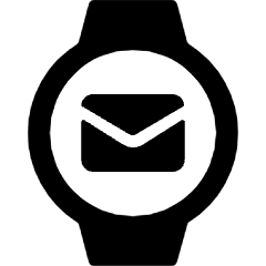 Smart Watch Circle Mail Alternate Icon from Ultimate Bold Set