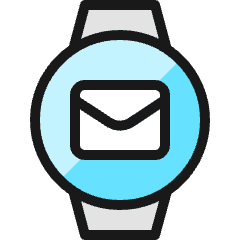 Smart Watch Circle Mail Icon from Ultimate Colors Set