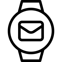 Smart Watch Circle Mail Icon from Ultimate Light Set