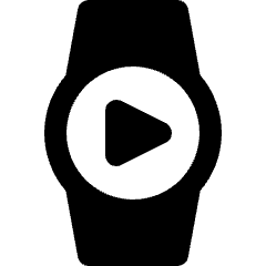 Smart Watch Circle Media Icon from Nova Solid Set