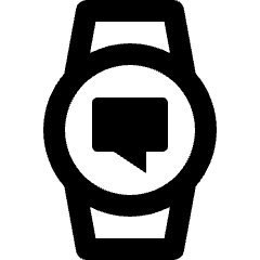Smart Watch Circle Message Icon from Nova Line Set