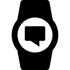 Smart Watch Circle Message Icon from Nova Solid Set