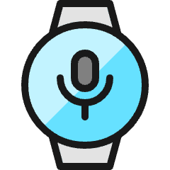 Smart Watch Circle Microphone Icon from Ultimate Colors Set