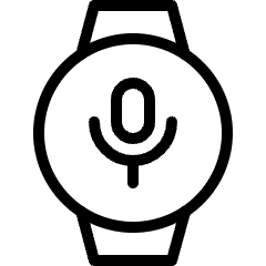Smart Watch Circle Microphone Icon from Ultimate Light Set