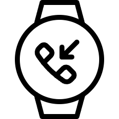 Smart Watch Circle Missed Call Icon from Ultimate Light Set