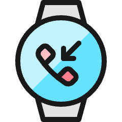 Smart Watch Circle Missed Call Icon from Ultimate Colors Set