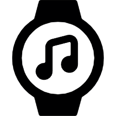 Smart Watch Circle Music Alternate Icon from Ultimate Bold Set