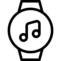 Smart Watch Circle Music Icon from Ultimate Light Set