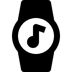 Smart Watch Circle Music Icon from Nova Solid Set