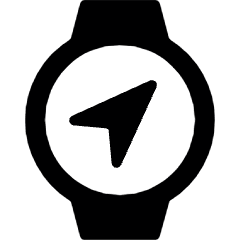 Smart Watch Circle Navigation Alternate Icon from Ultimate Bold Set