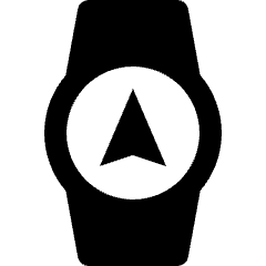Smart Watch Circle Navigation Icon from Nova Solid Set