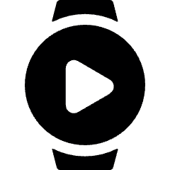 Smart Watch Circle Play Icon from Ultimate Bold Set