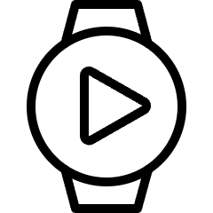Smart Watch Circle Play Icon from Ultimate Light Set