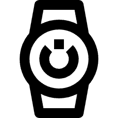 Smart Watch Circle Power Button Icon from Nova Line Set