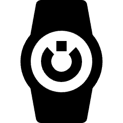 Smart Watch Circle Power Button Icon from Nova Solid Set