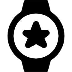 Smart Watch Circle Star Alternate Icon from Ultimate Bold Set