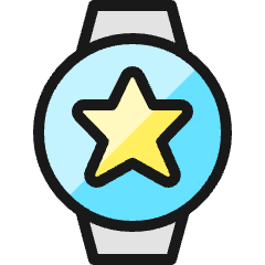 Smart Watch Circle Star Icon from Ultimate Colors Set