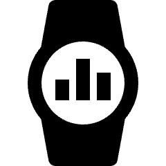 Smart Watch Circle Stats Icon from Nova Solid Set