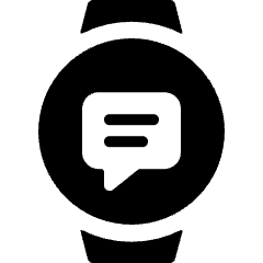 Smart Watch Circle Text Icon from Ultimate Bold Set