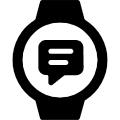 Smart Watch Circle Text Alternate Icon from Ultimate Bold Set