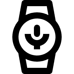 Smart Watch Circle Voice Recording Icon from Nova Line Set