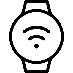 Smart Watch Circle Wifi Icon from Ultimate Light Set
