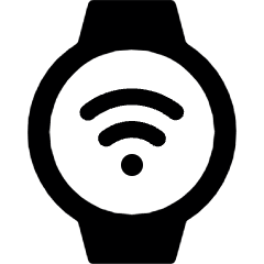 Smart Watch Circle Wifi Alternate Icon from Ultimate Bold Set