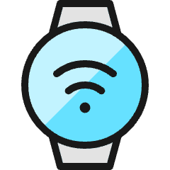 Smart Watch Circle Wifi Icon from Ultimate Colors Set