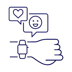Smart Watch Message 1 Illustration from UX Line Set