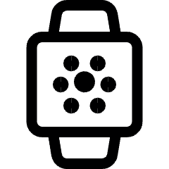 Smart Watch Square App Icon from Ultimate Regular Set