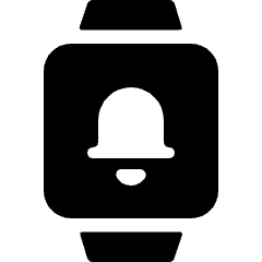 Smart Watch Square Bell Icon from Ultimate Bold Set
