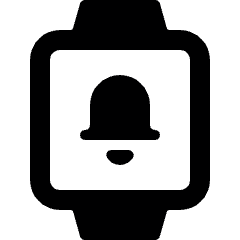 Smart Watch Square Bell Alternate Icon from Ultimate Bold Set
