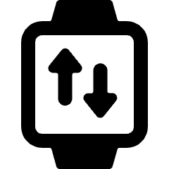 Smart Watch Square Data Alternate Icon from Ultimate Bold Set