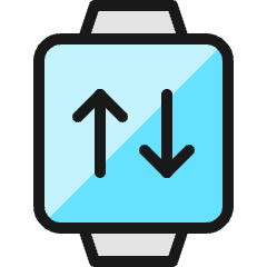 Smart Watch Square Data Icon from Ultimate Colors Set