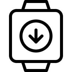 Smart Watch Square Download Icon from Ultimate Light Set