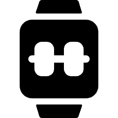 Smart Watch Square Dumbbell Icon from Ultimate Bold Set