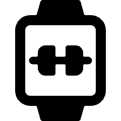 Smart Watch Square Dumbbell Alternate Icon from Ultimate Bold Set