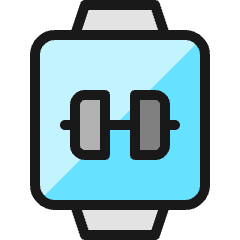 Smart Watch Square Dumbbell Icon from Ultimate Colors Set