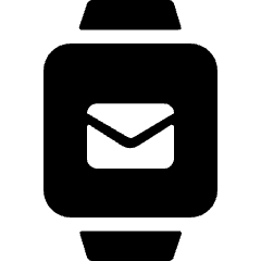 Smart Watch Square Email Icon from Ultimate Bold Set