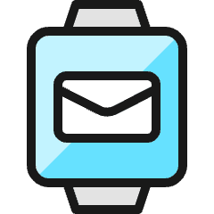 Smart Watch Square Email Icon from Ultimate Colors Set