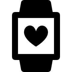 Smart Watch Square Favourite Heart Icon from Nova Solid Set