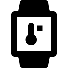 Smart Watch Square Favourite Temperature Icon from Nova Solid Set