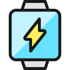 Smart Watch Square Flash Icon from Ultimate Colors Set