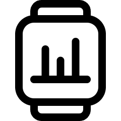 Smart Watch Square Graph Icon from Ultimate Regular Set