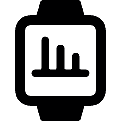 Smart Watch Square Graph Alternate Icon from Ultimate Bold Set