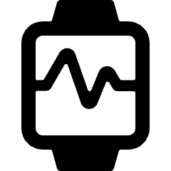 Smart Watch Square Graph Line Alternate Icon from Ultimate Bold Set