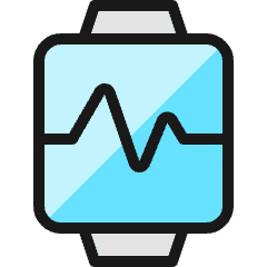 Smart Watch Square Graph Line Icon from Ultimate Colors Set