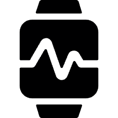 Smart Watch Square Graph Line Icon from Ultimate Bold Set