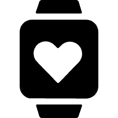 Smart Watch Square Heart Icon from Ultimate Bold Set